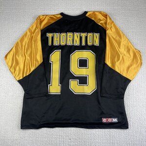 VTG Joe Thornton Boston Bruins CCM  Hockey NHL Jersey Golden Yellow Size XL
